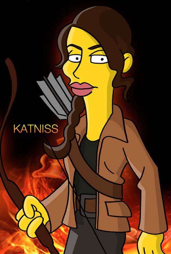Katniss Cartoon Hunger Games Porn - 10 Simpsons Mash-Ups