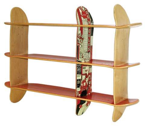 Recycled Skateboard Shelves