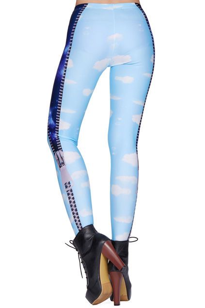 Dreamy Sky-Printed Tights