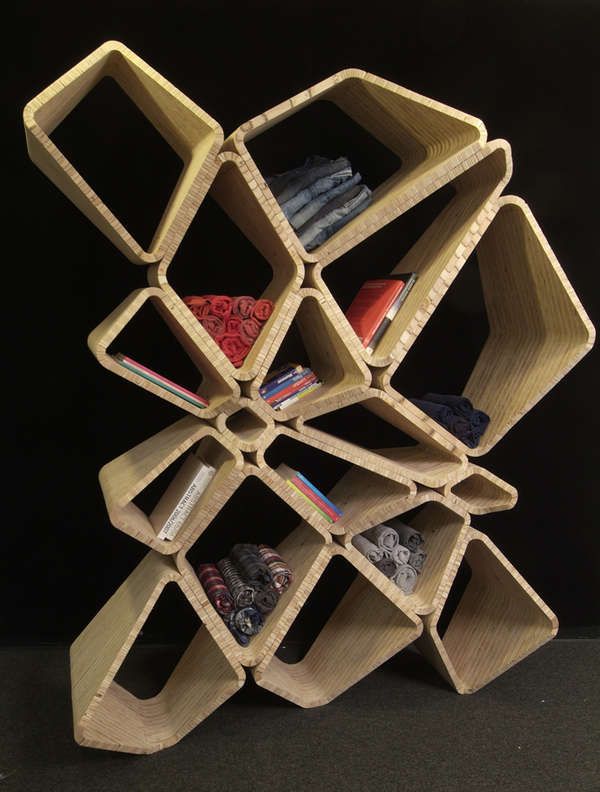 Abstract Honeycomb Shelving