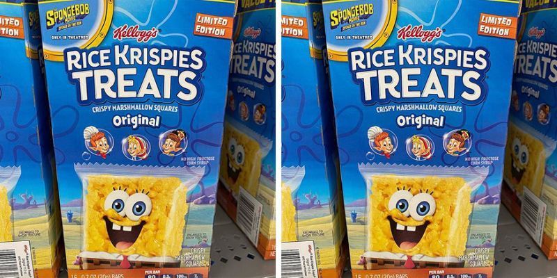 Cartoon-Shaped Marshmallow Treats : SpongeBob Kellogg's Rice