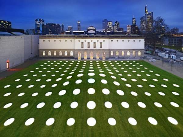 Illuminated Polka-Dot Courtyards