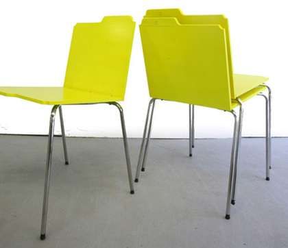 Stationary Inspired Office Furniture -The Folder Chair by Rita