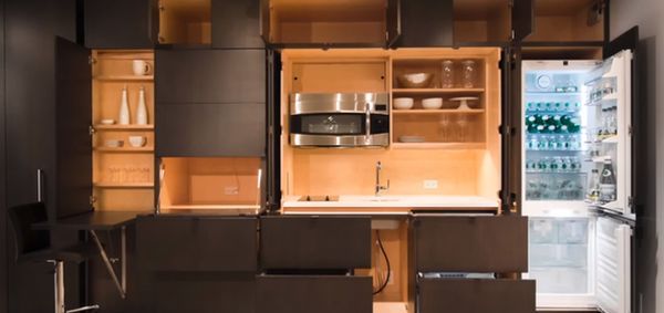 Sleek Kitchen-Confining Units