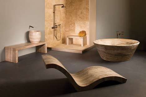 Sinuous Marble Bathrooms