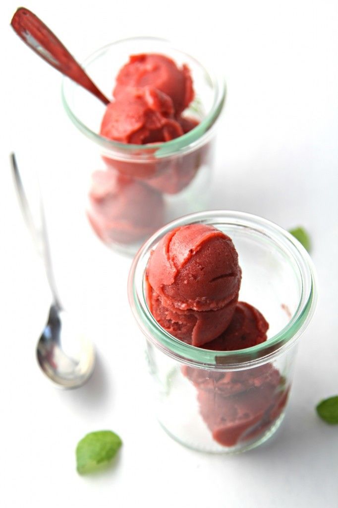 Balsamic Rhubarb Sorbets