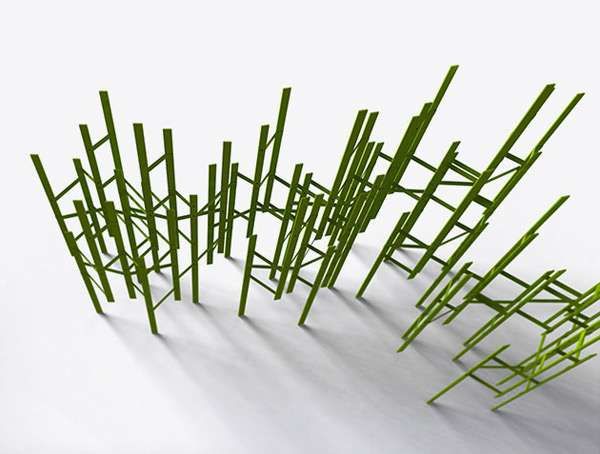 Stick-Like Room Dividers