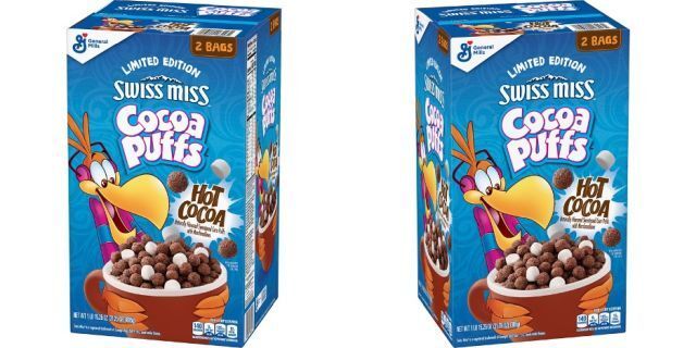 Chocolatey Winter Beverage Cereals : Swiss Miss Cocoa Puffs Hot Cocoa Cereal