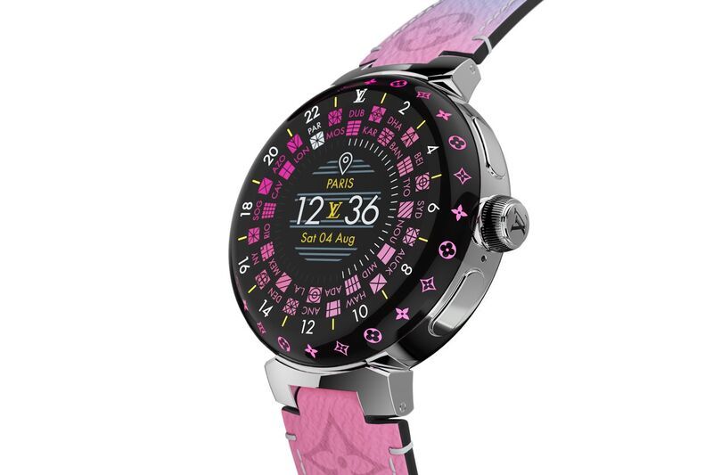 Louis Vuitton Tambour Horizon Light Up Connected Watch Pink