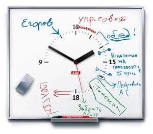 Personal/Team Work Organization Clock/Whiteboard
