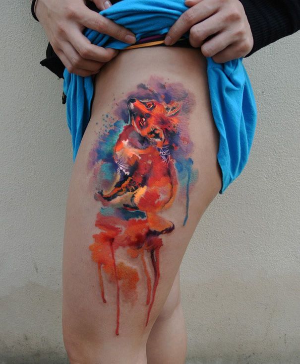 Technicolor Watercolor Tattoos