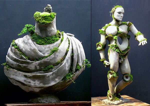 Growing Green Statues