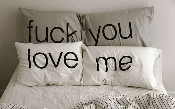 Vulgarity-Printed Pillow Cases