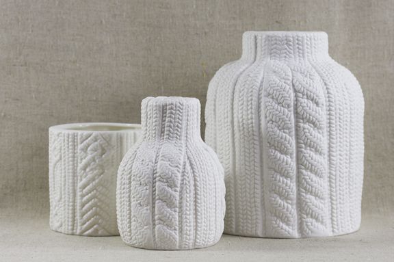 Crocheted Ceramic Decor