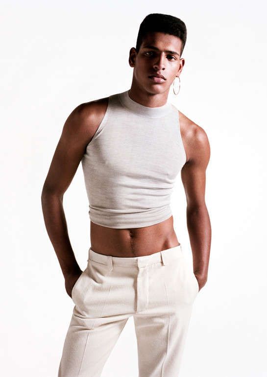 Androgynous Crop Top Menswear