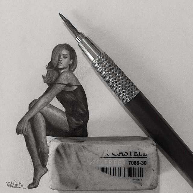 Tiny Celebrity Pencil Portraits