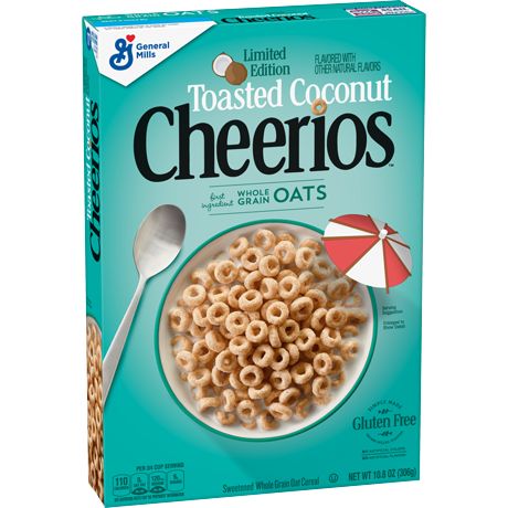 cheerios coconut toasted breakfast cereals peach arrow