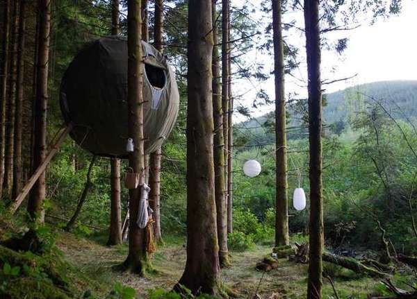 Tree-Suspended Temporary Tents