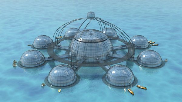 Self-Sustainable Underwater Biospheres