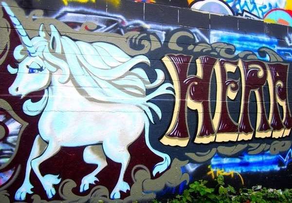 Mythical Unicorn Graffiti
