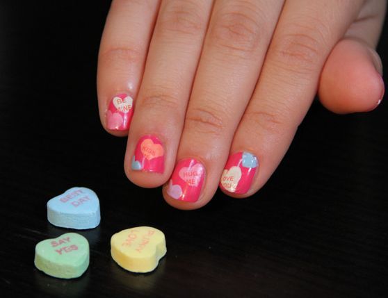 Candy Heart Manicures