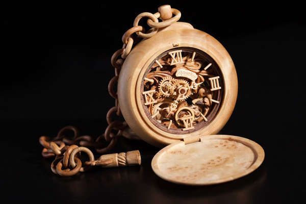 Miniature Wooden Timepieces