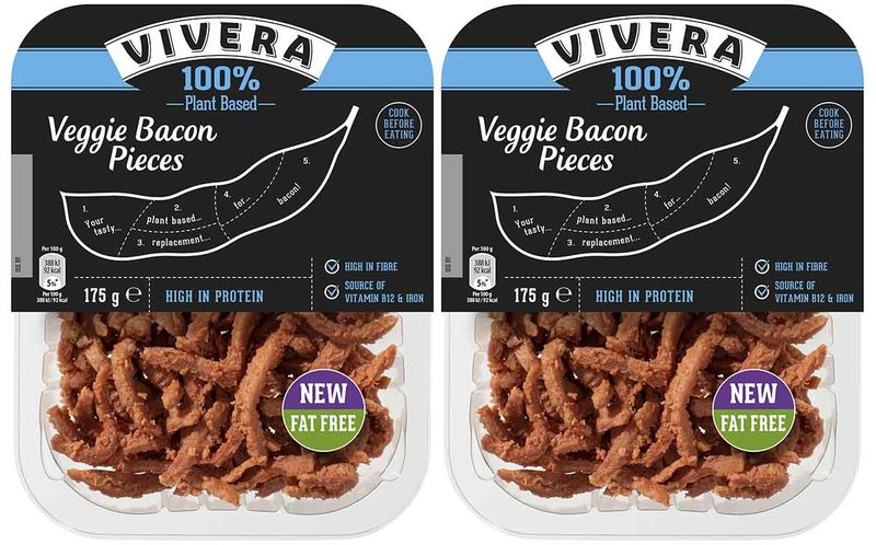Plant-Based Bacon Alternatives : vegan bacon pieces