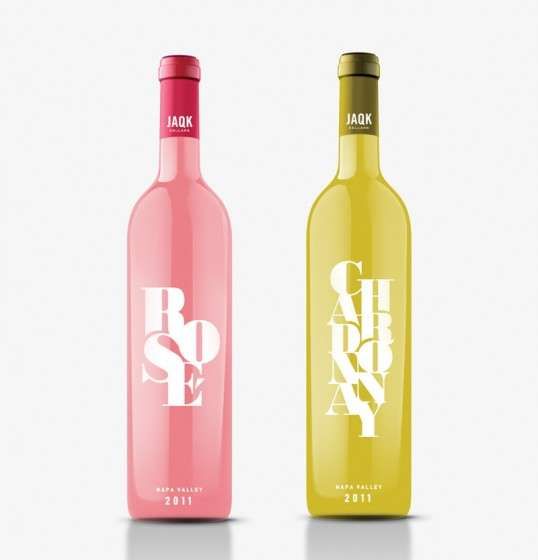 Bold Text Vino Branding