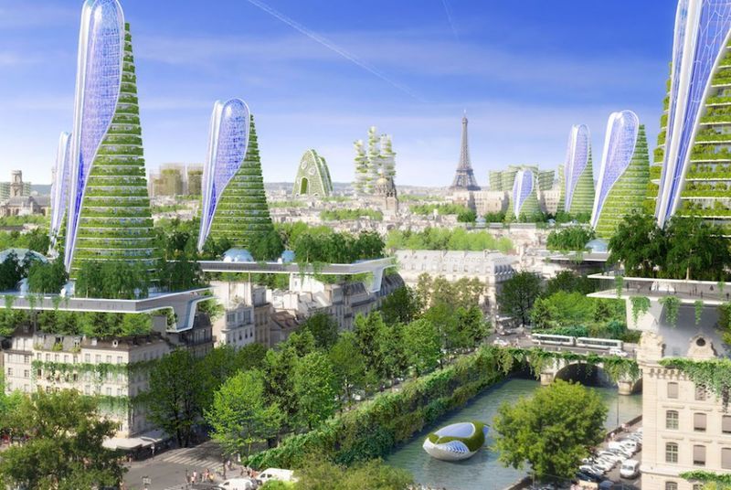 Futuristic Ecological City Blueprints