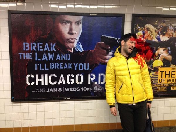 Literal Violent Subway Ads