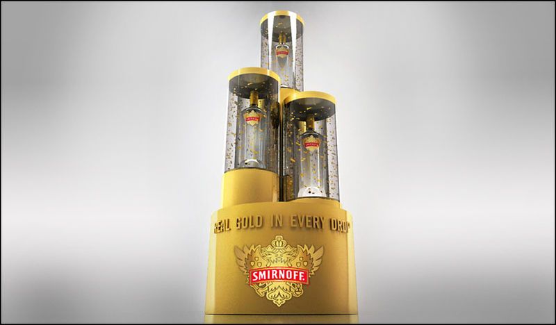 Podium-Inspired Vodka Displays