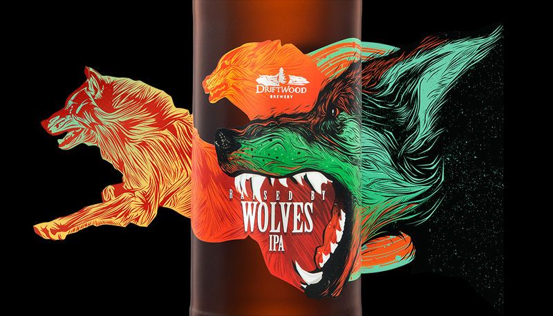 Wolf-Adorned Beer Labels