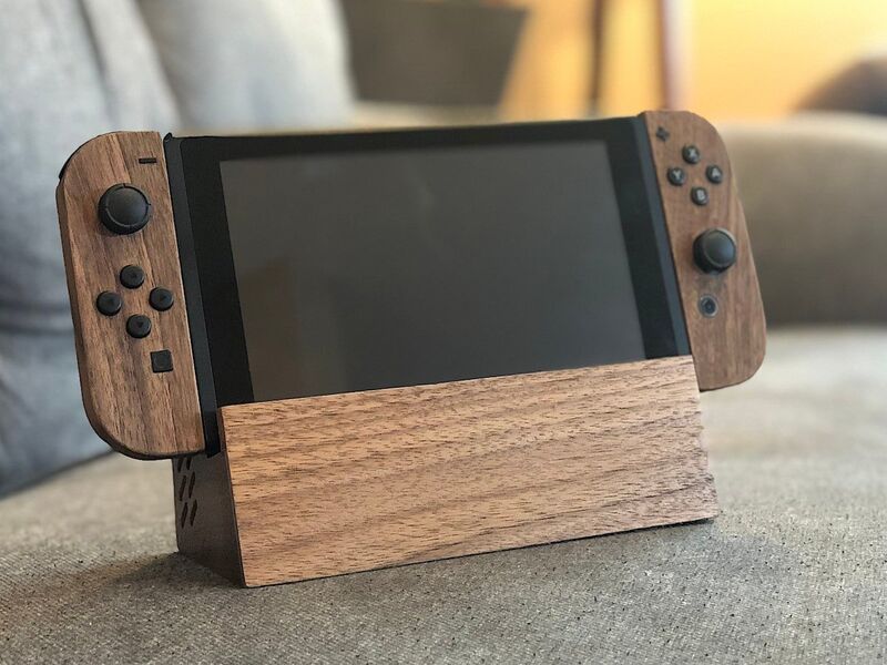 Handcrafted Console Docks : wooden Nintendo Switch Dock