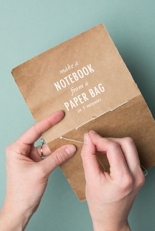 Upcycled Paper Bag Notebooks
