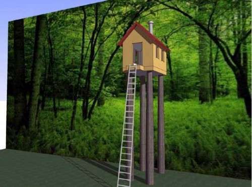 Treehouses on Log Stilts