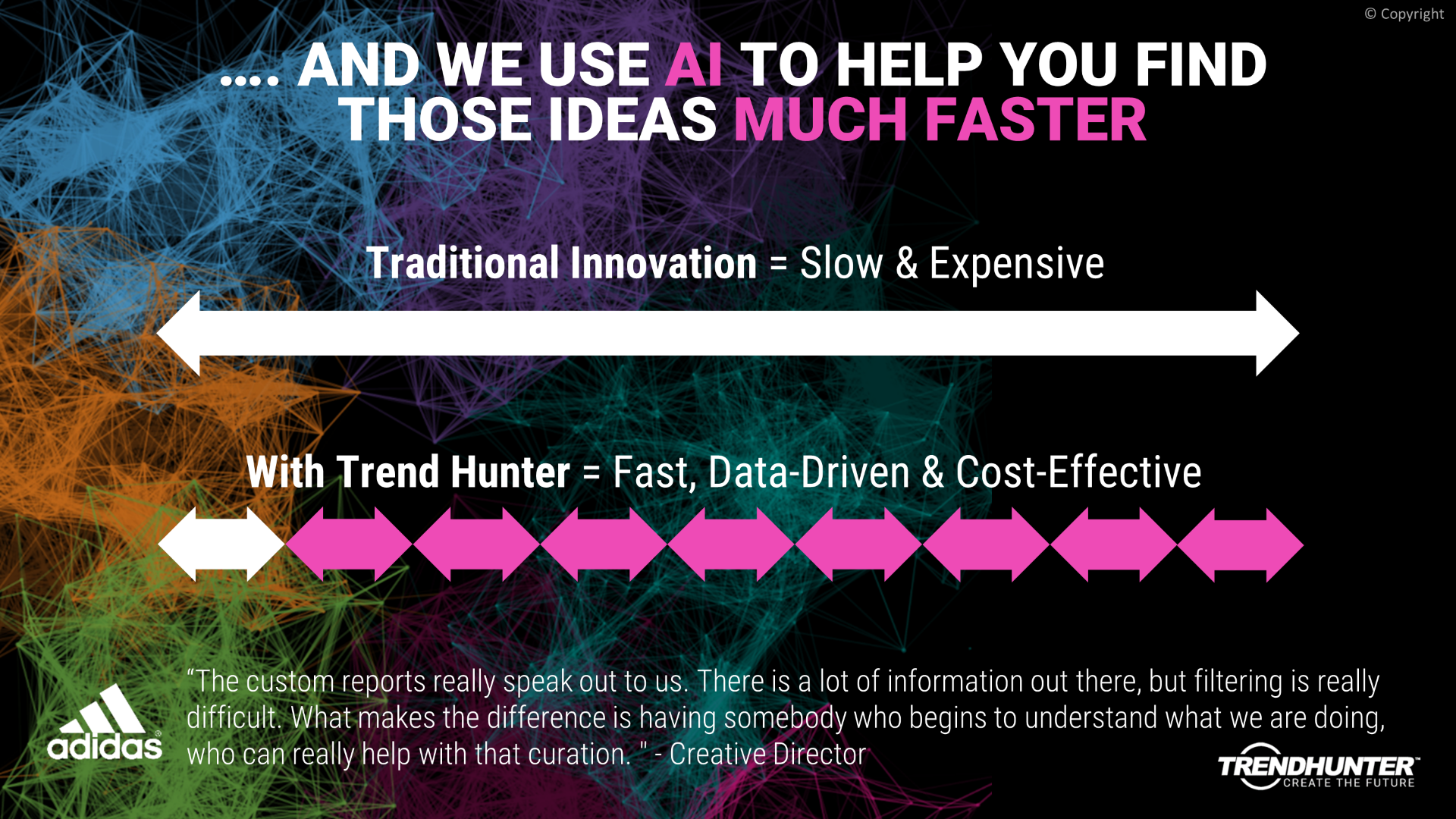 Image Slide: We use AI to help you find ideas faster