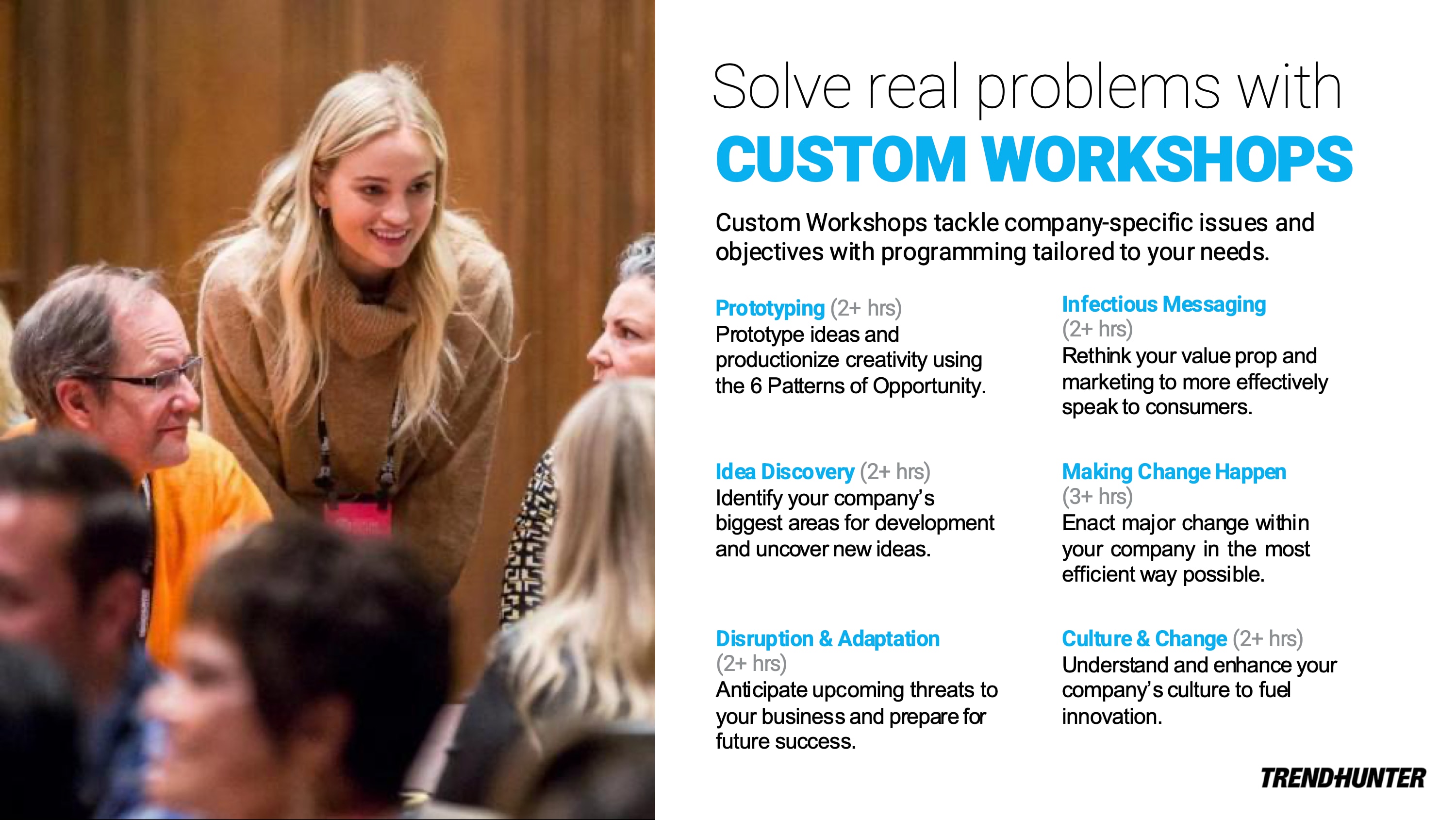 Image Slide: Solve problems with custom workshops