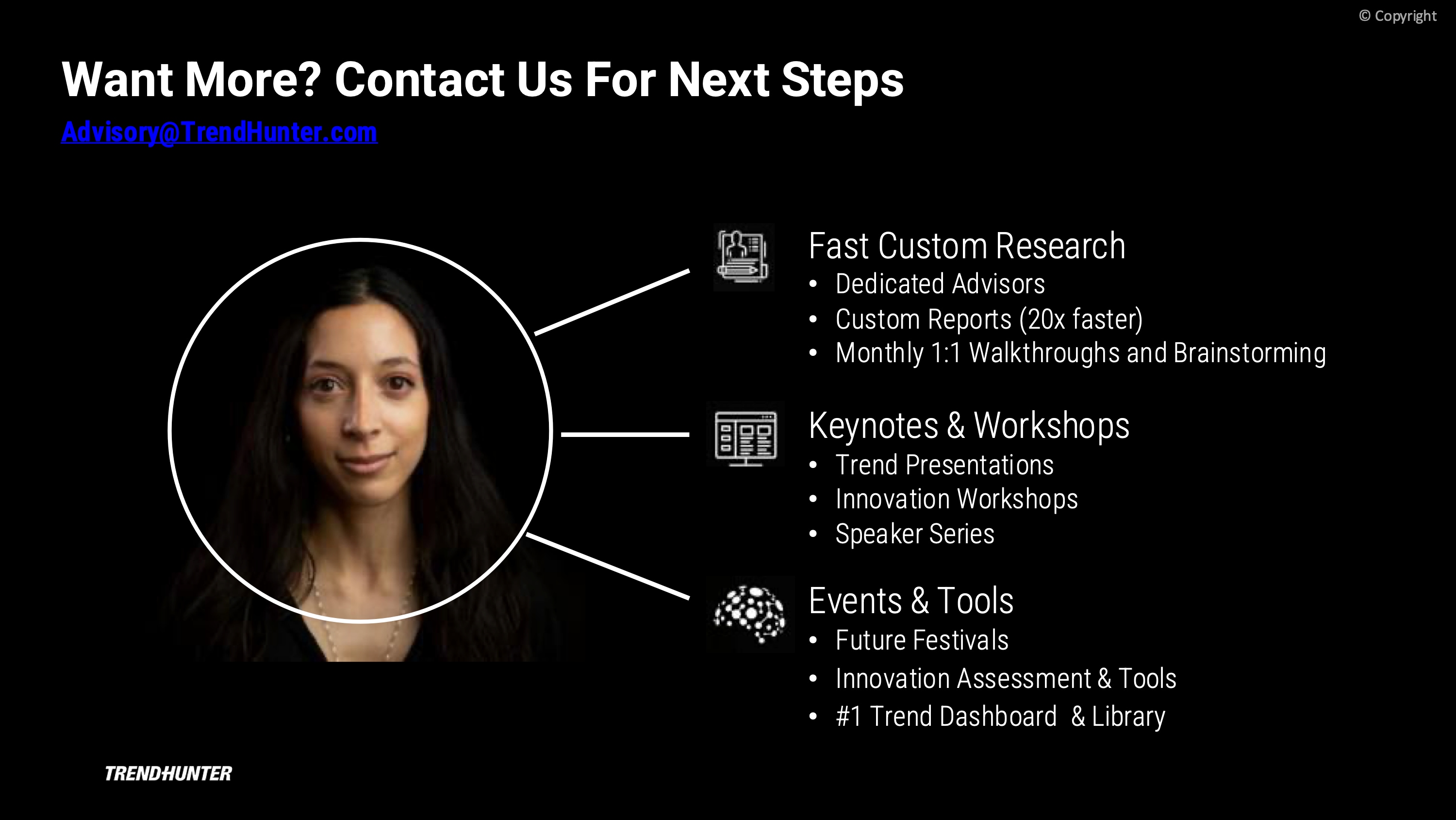 Image Slide: Contact us at advisory@trendhunter.com for next steps