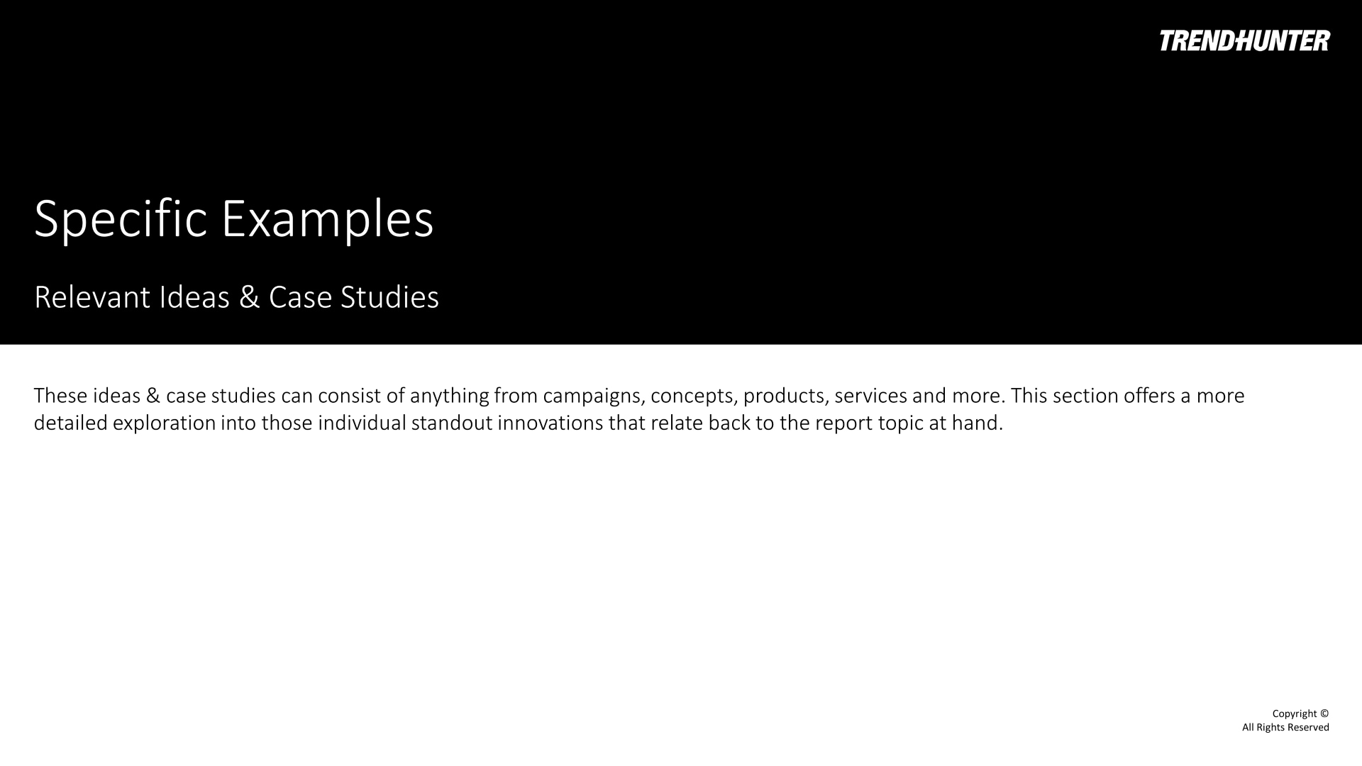 Image Slide: Specific Examples Title Page